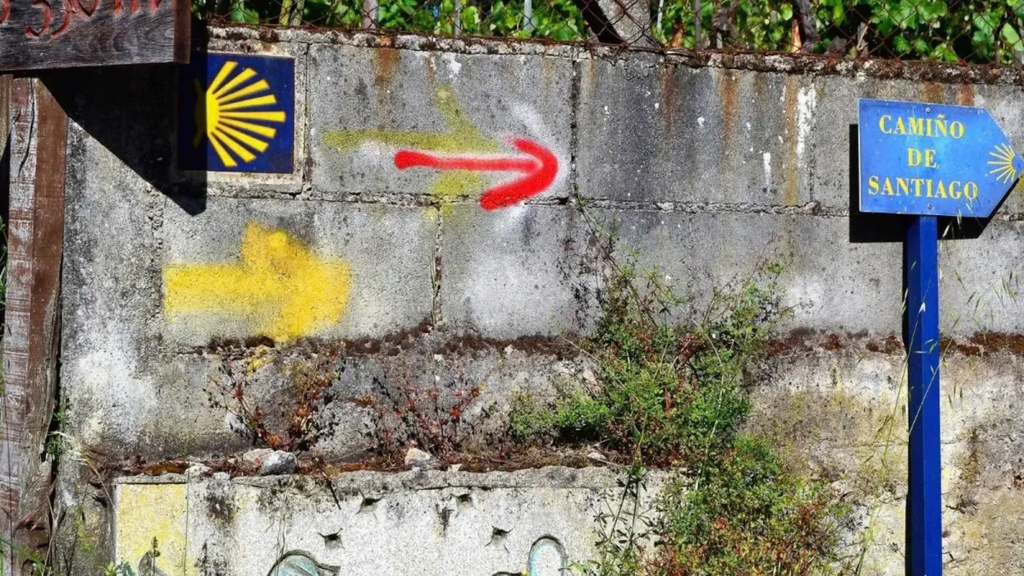 Errores de señalización en el Camino de Santiago